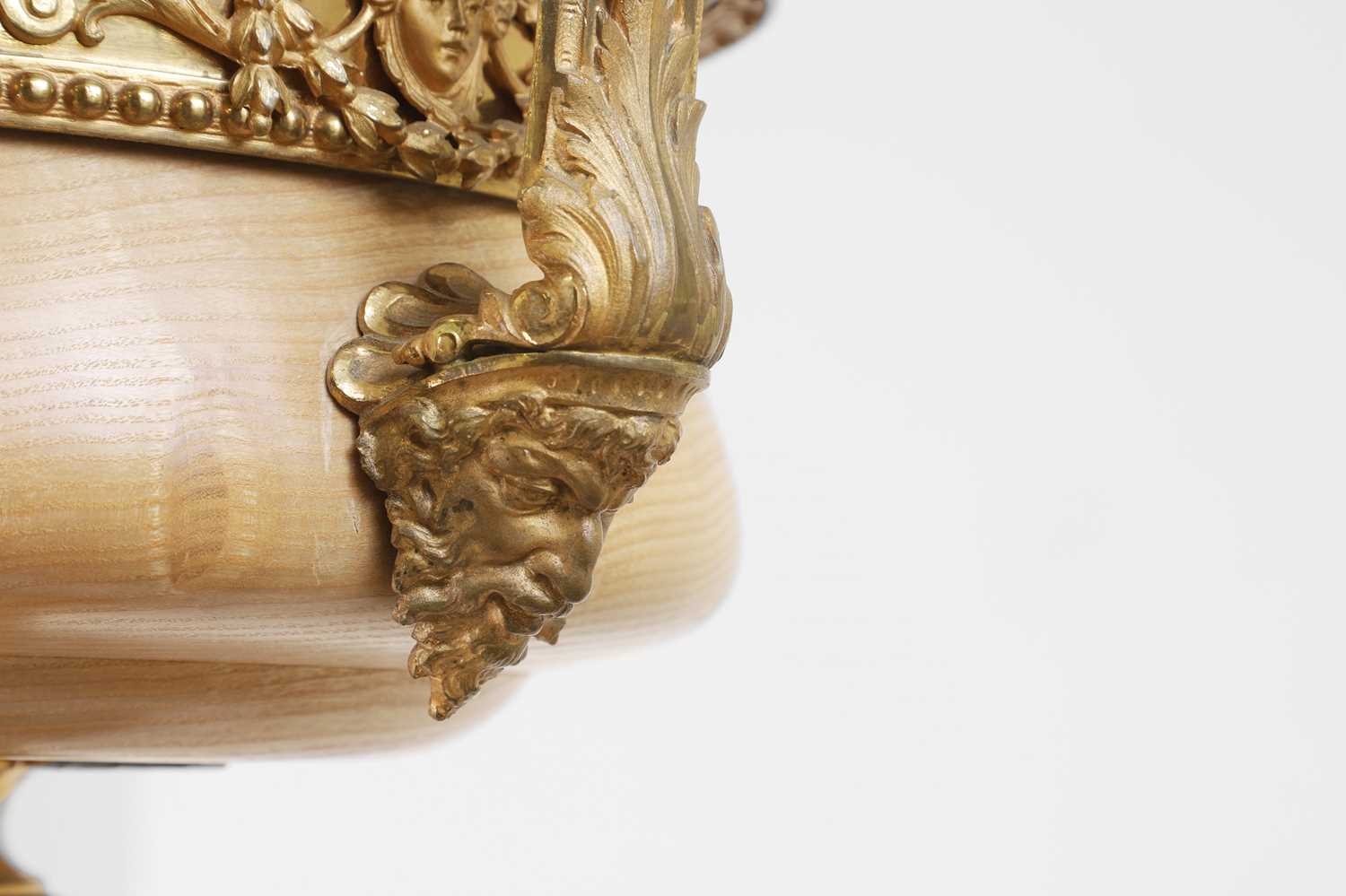 A Louis XVI-style gilt-metal and turned birch urn, - Image 2 of 7