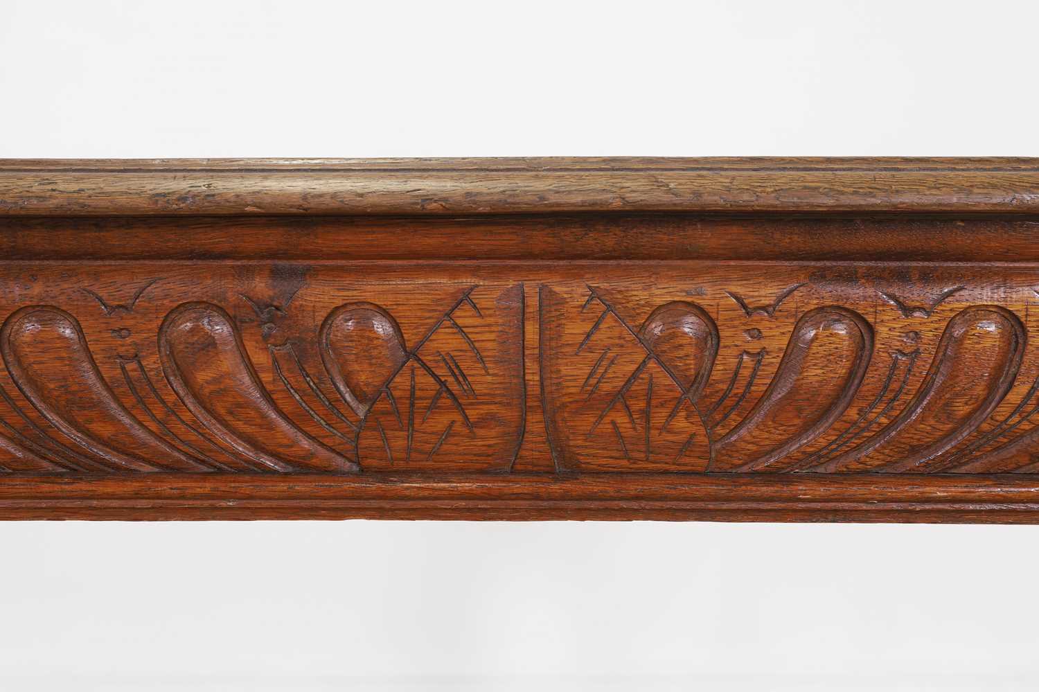 An oak centre table in the Elizabethan taste, - Image 6 of 9