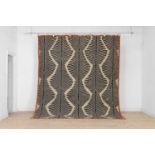 A dhurrie flat-weave wool carpet,