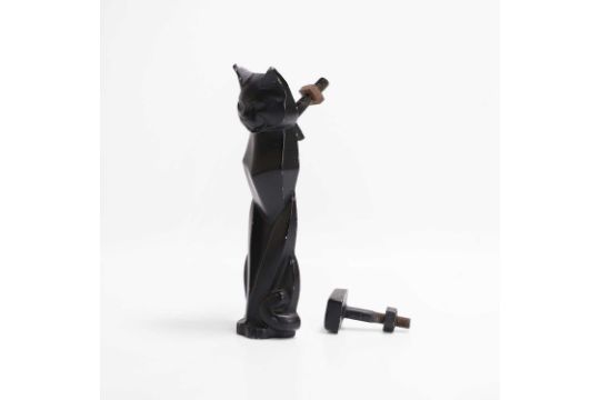 An Art Deco black cat door knocker, - Image 5 of 5