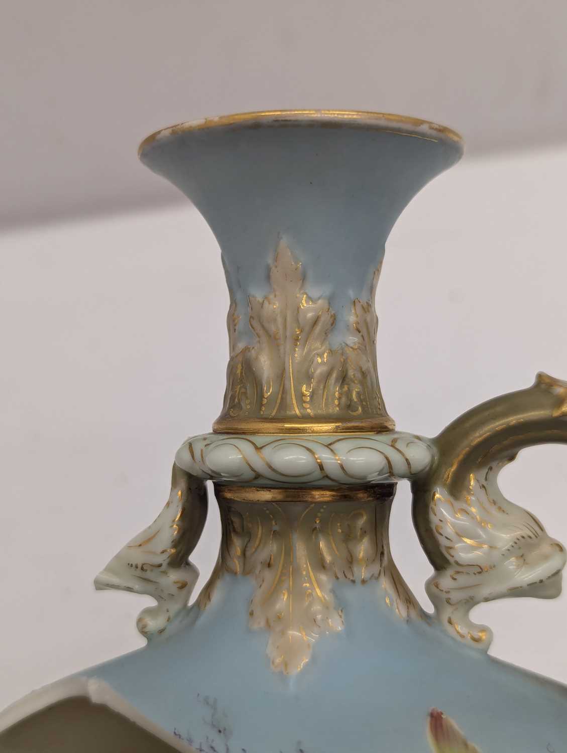 A pair Royal Worcester porcelain twin-handled vases - Image 12 of 32