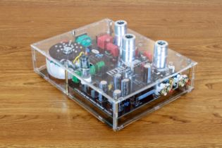 A Little Bear kit-built T10 valve Tube Phono RIAA Preamp - for moving magnet turntable cartridges,