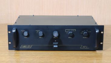 An Art Audio VP1 hi-fi valve preamp preamplifier - with rack style front panel, powers up when