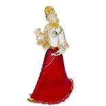 A vintage Murano glass figure by Archimede Seguso - 1940s-50s, the clear glass figure carrying a