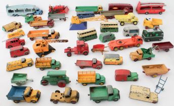 A box of 1950s-60s Dinky Toys diecast commercial vehicles - including a 501 Foden Dropside; a 934