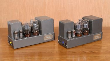 Two The Quad II Amplifier mono block valve amps - serial numbers 45553 and 66294, with power cables,