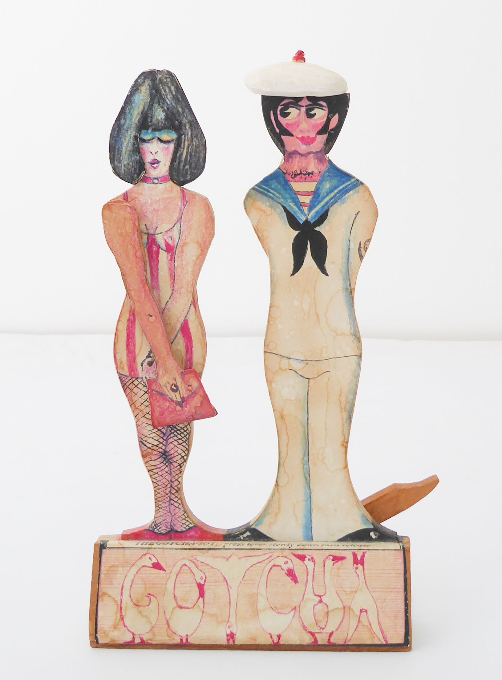 Frank Nelson (193-2012): a humorous risqué wooden automata - 'TheGotchagot', depicting a sailor - Image 3 of 4