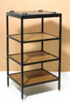 A hi-fi stand by Apollo Support Systems - with four removable, reversible shelves (one side black