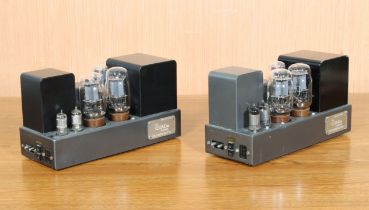 Two The Quad II Amplifier mono block valve amps - serial numbers 3282 and 15402, no cables,