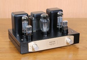 A Boyuu Audio EL-34 hi-fi kit built valve / tube Integrated Amplifier - complete, with spare valves,