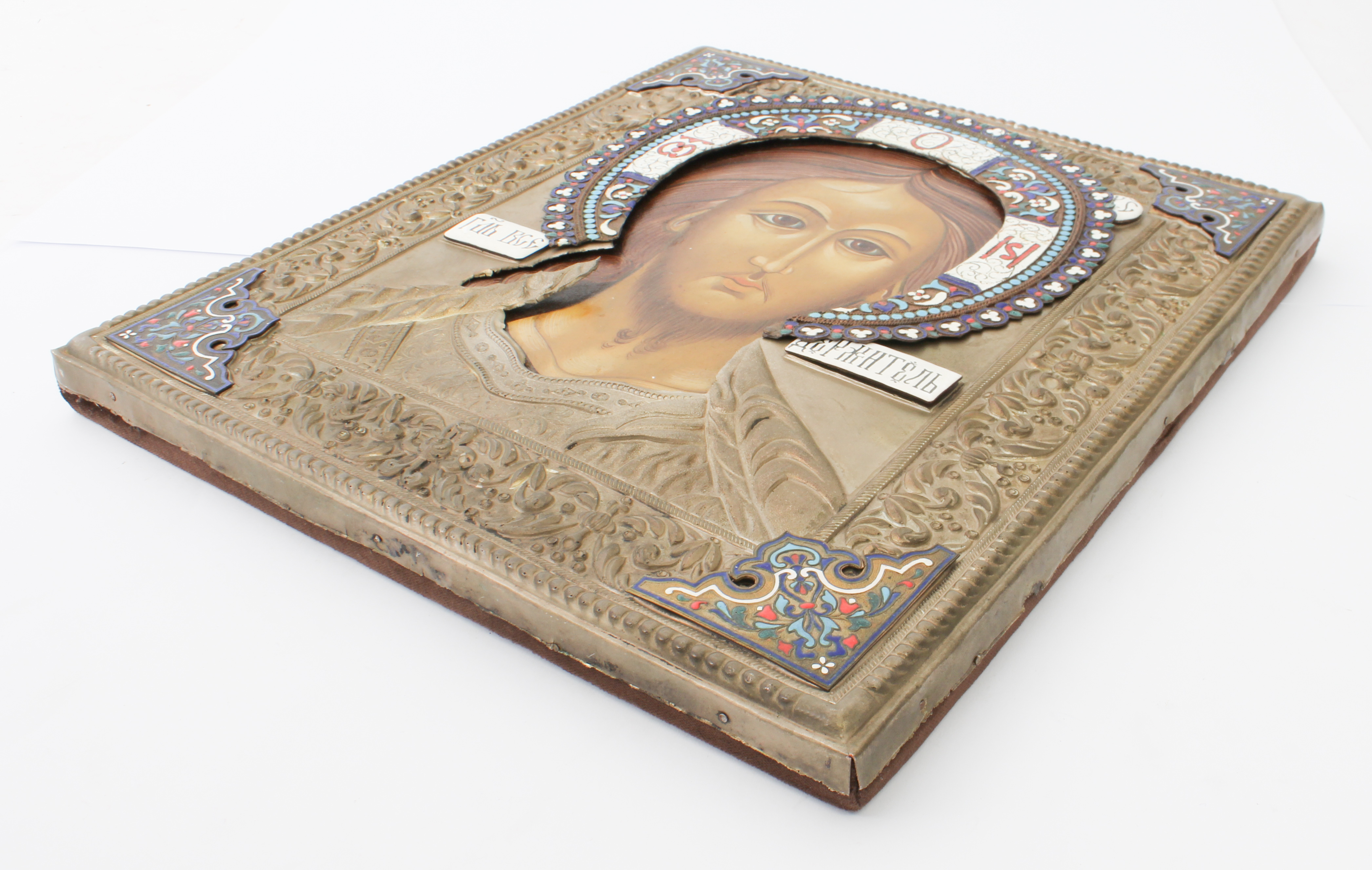 A Russian icon of Christ Pantocrator - second half 20th century, the oil on wooden panel portrait - Image 5 of 6