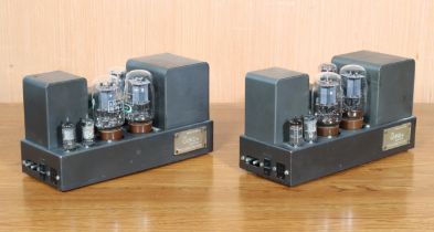 Two The Quad II Amplifier mono block valve amps - serial numbers 18264 and 27138, no cables,