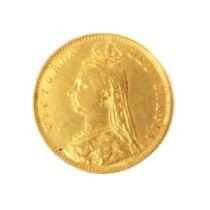 An 1892 Queen Victoria gold half sovereign