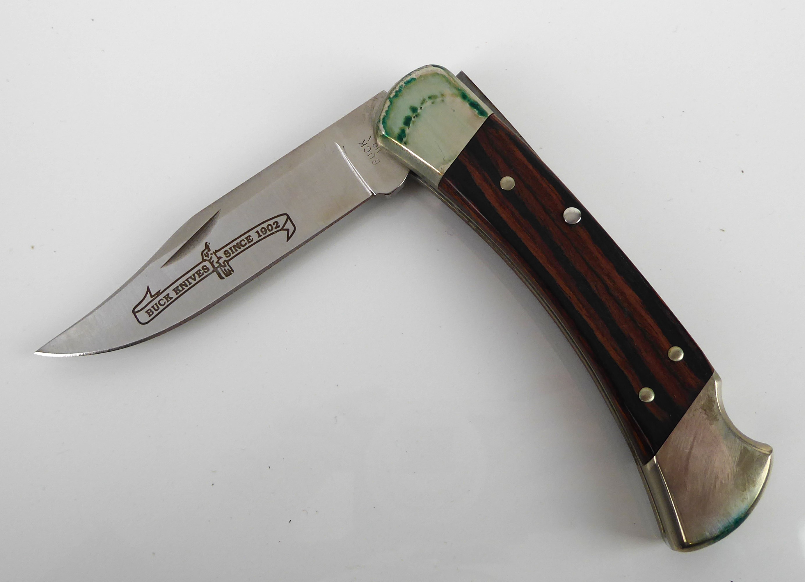 A boxed Buck Knife - by Buck Knives of California, model. 110 NK (Field Hunter Nickel Silver), - Image 3 of 3