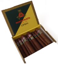 A box of 12 Montecristo Open Junior cigars (12 remaining from a box of 20) * Please note: These