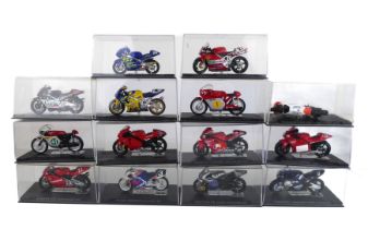 Fourteen boxed 1/24 scale Deagostini diecast model racing Motorcycles / Motorbikes - 1960s-early