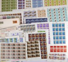 GB British Stamps: 12 pre-decimal full sheets - with full margins and traffic lights, comprising