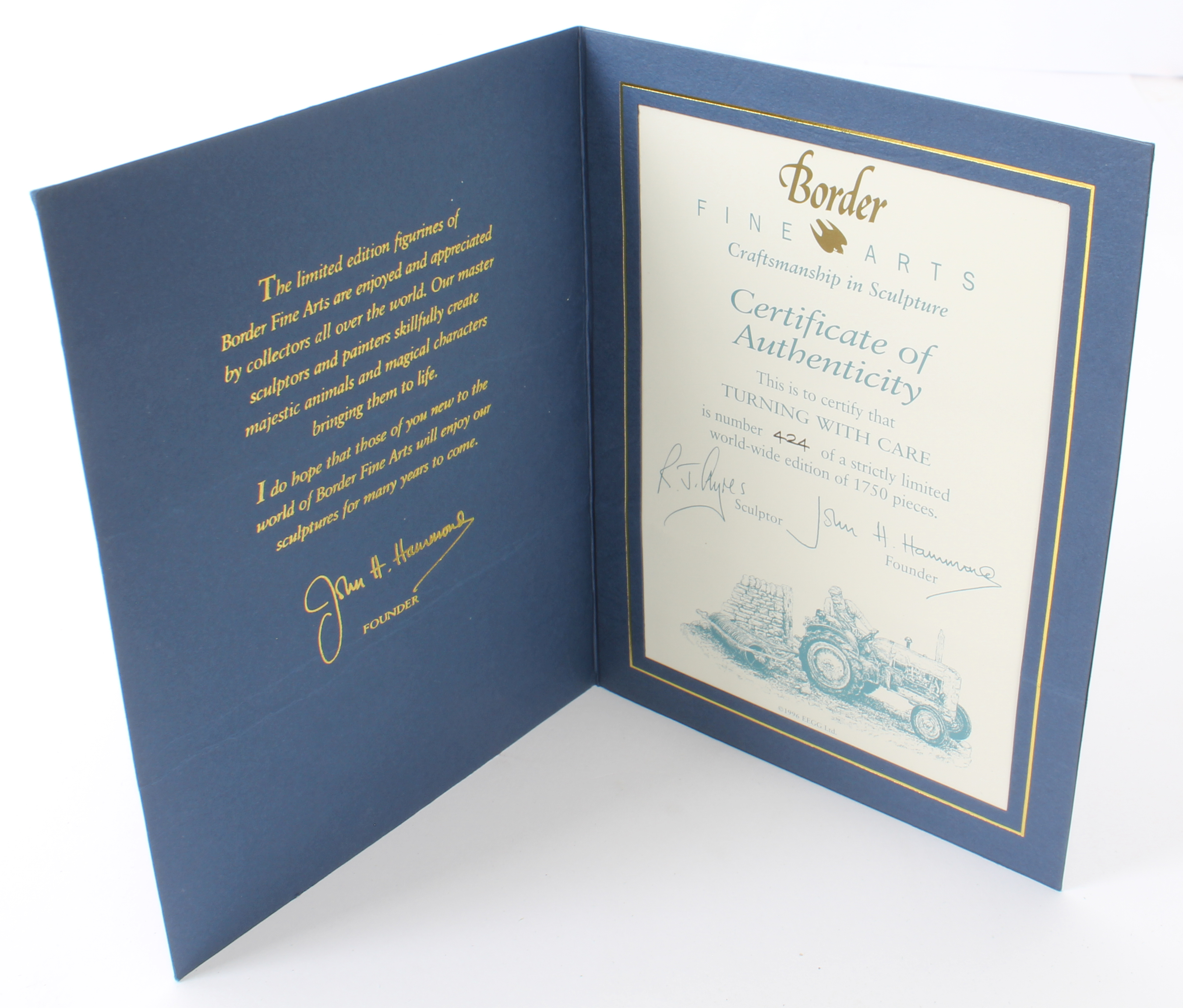 A Border Fine Arts limited edition model, 'Turning with Care', with certificate of authenticity - Image 5 of 5