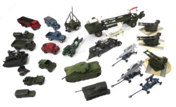 A collection of diecast toy military vehicles by Dinky Toys, Corgi Toys, Lone-Star etc. - 1950s-60s,