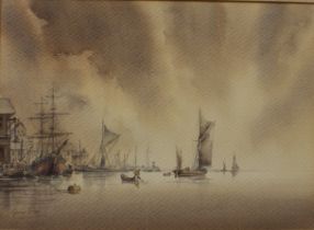 George Allen (British, 1919-1993) seascape in watercolour, signed (l.l.) 26.5 x 36.5 cm Frame 44 x