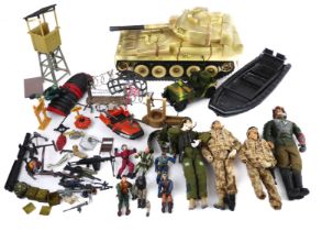 A box of HM Armed Forces, Action Man and other military toys