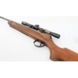 A BSA .177 air rifle (22119) with telescopic sight, 18" barrel and 13 3/4" stock