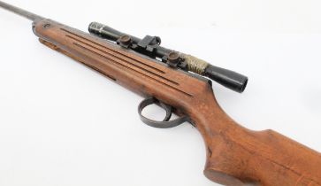A BSA .177 air rifle (22119) with telescopic sight, 18" barrel and 13 3/4" stock