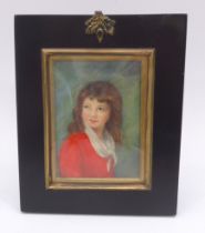 after Elisabeth-Louise Vigée Le Brun: a portrait miniature of Le Comte d'Espagnac - watercolour on