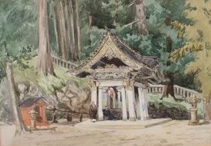 English School (late 19th century) 'The Place of Purification, Temple of Iyemitsu the III, Shogun,