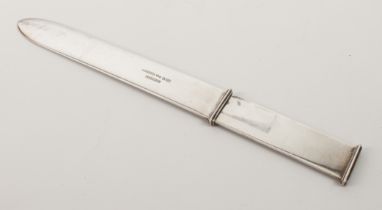 A silver letter opener or paper knife by Atelier Borgila of Sweden - stamped 'Borgila', 'E9' and '