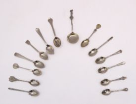 A collection of novelty golf interest novelty tea and coffee spoons - the earliest 1923, mostly