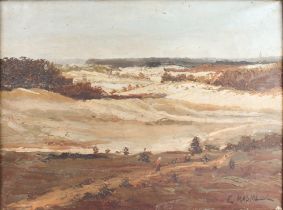 E* Madiol (Modern Contemporary School) Study of dunes oil on canvas, signed 12 x 16 (30.5 x 40.5cm);