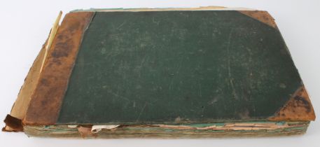 A 19th century scrapbook of monochrome prints - the majority cut out of periodicals and pasted down,