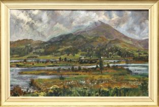 John McWilliam RSPP (Scottish Contemp.) 'Schiehallion, Perthshire' oil on board, signed and dated (