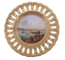 Irish interest: a 19th century Copeland topographical cabinet plate - titled 'The Cove of Cork after