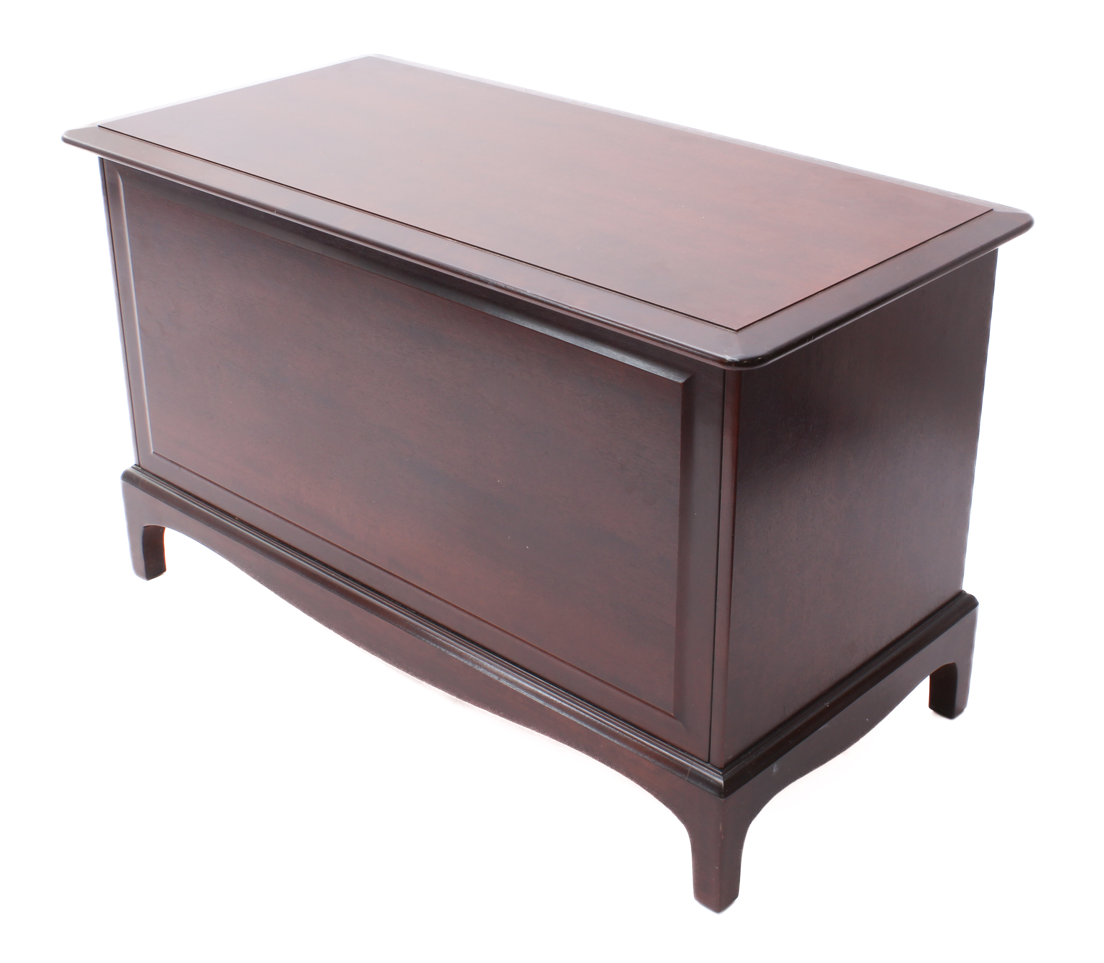 A modern mahogany blanket box - (LWH 95 x 48 x 58.5 cm) - Image 5 of 8