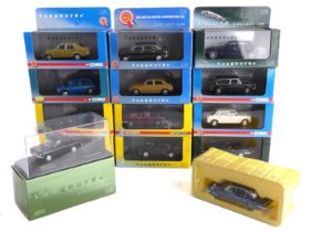 Fourteen boxed 1/43 scale diecast model cars by Vanguards - including a VA 02618 Hillman Imp Blue