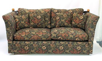 A pair of Knowle style sofas by Wesley-Barrell - product ref. 235711, c.2005, the three-seater sofas