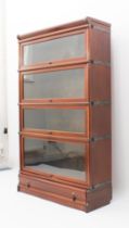 A mahogany Globe Wernicke glass-fronted bookcase - 1920s, with four glazed bookcase sections and a