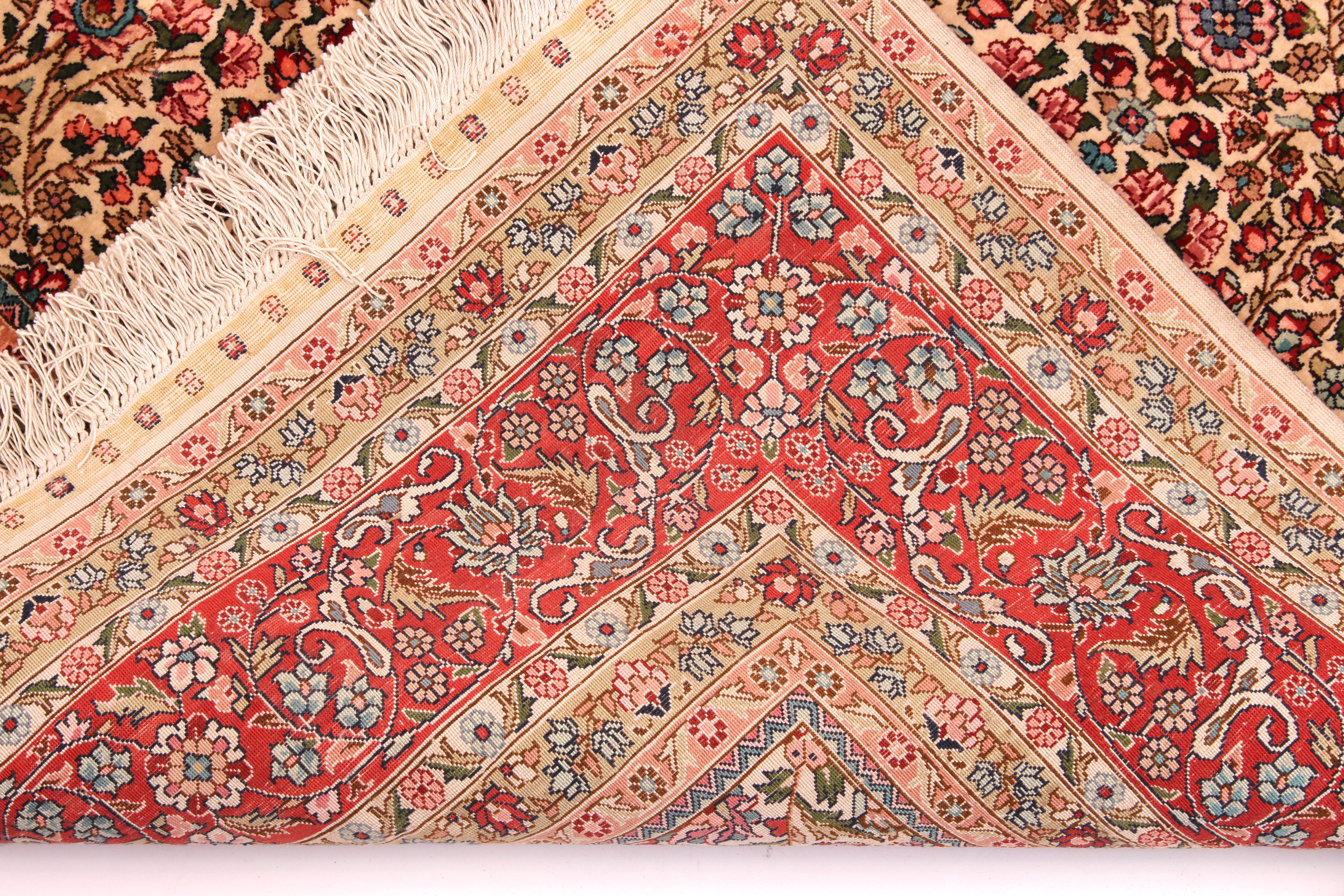 A silk rug, 208 (excluding fringe) x 139 cm - Image 5 of 6