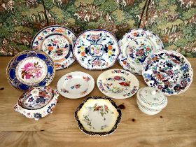A collection of 18th, 19th and 20th pottery and porcelain - including a Chelsea-Derby covered