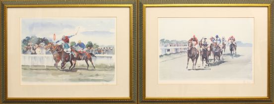 Two limited edition horse racing colour prints by Stanley Keen - contemporary, signed and numbered