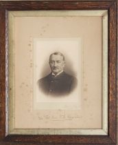 A 19th century portrait photograph of the Rt. Hon. Cecil John Rhodes - by Elliott & Fry, inscribed