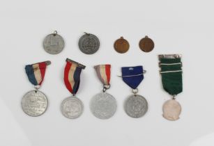 A small collection of badges and commemorative medals: an Incorporated Church Scout Patrols brass