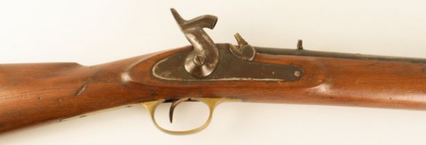 An 1856 Pattern percussion cavalry carbine -  21" barrel, working lock, the stock stamped 1493,