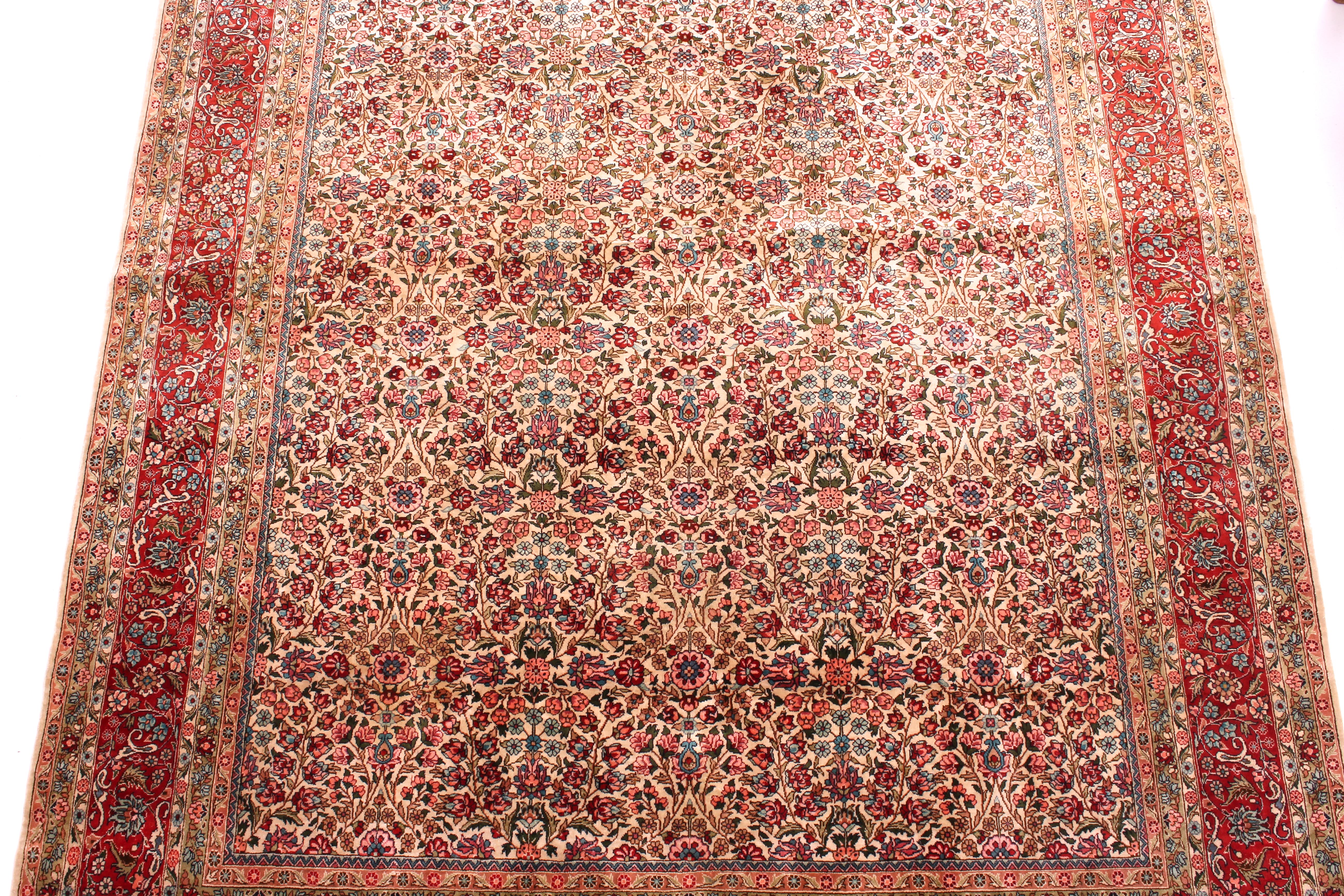 A silk rug, 208 (excluding fringe) x 139 cm - Image 2 of 6