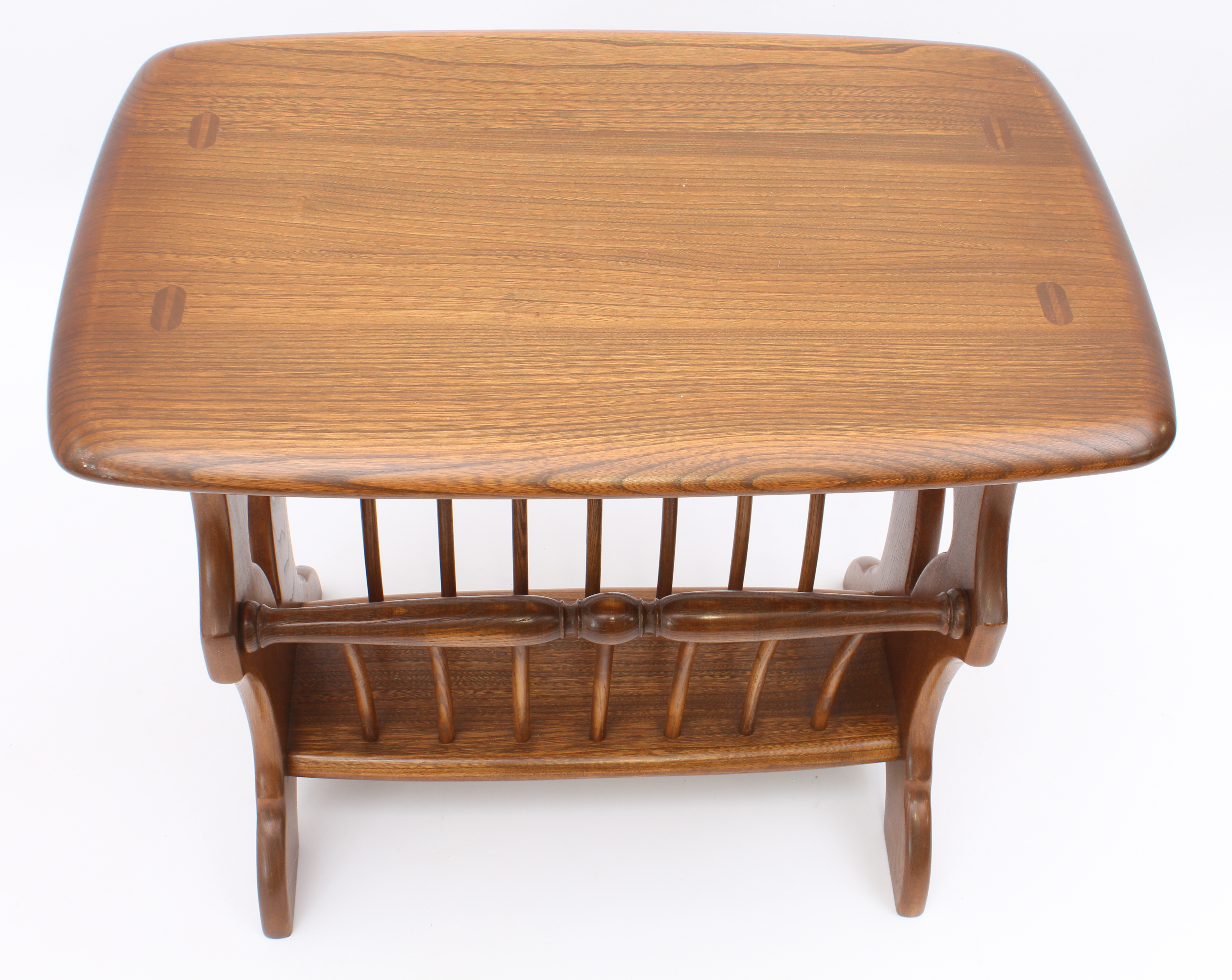 An Ercol Windsor Canterbury or magazine rack table - original maker's labels to underside (LWH 55 - Image 2 of 5