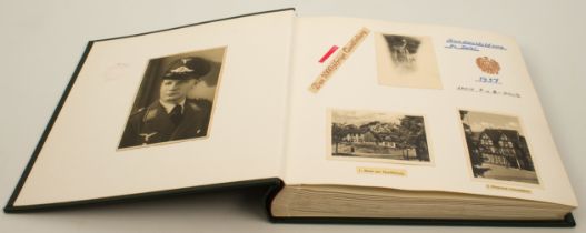 An album of WW2 Luftwaffe photographs - titled on the spine, 'Mein Zeit als Soldat' ('My Time as a