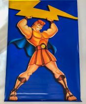 Disney: a promotional cinema / Disney Store vinyl poster for the 1997 movie Hercules - double sided,