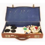 A Pendragon leather regalia case and its contents to include: 1942 Royal Masonic Institution for